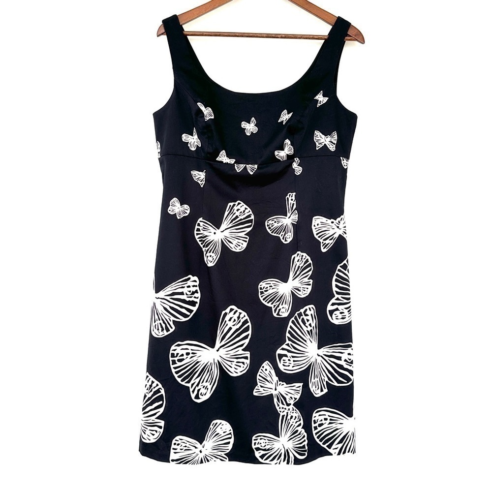 Talbots midi length dress, sleeveless & empire waisted,  cotton & spandex